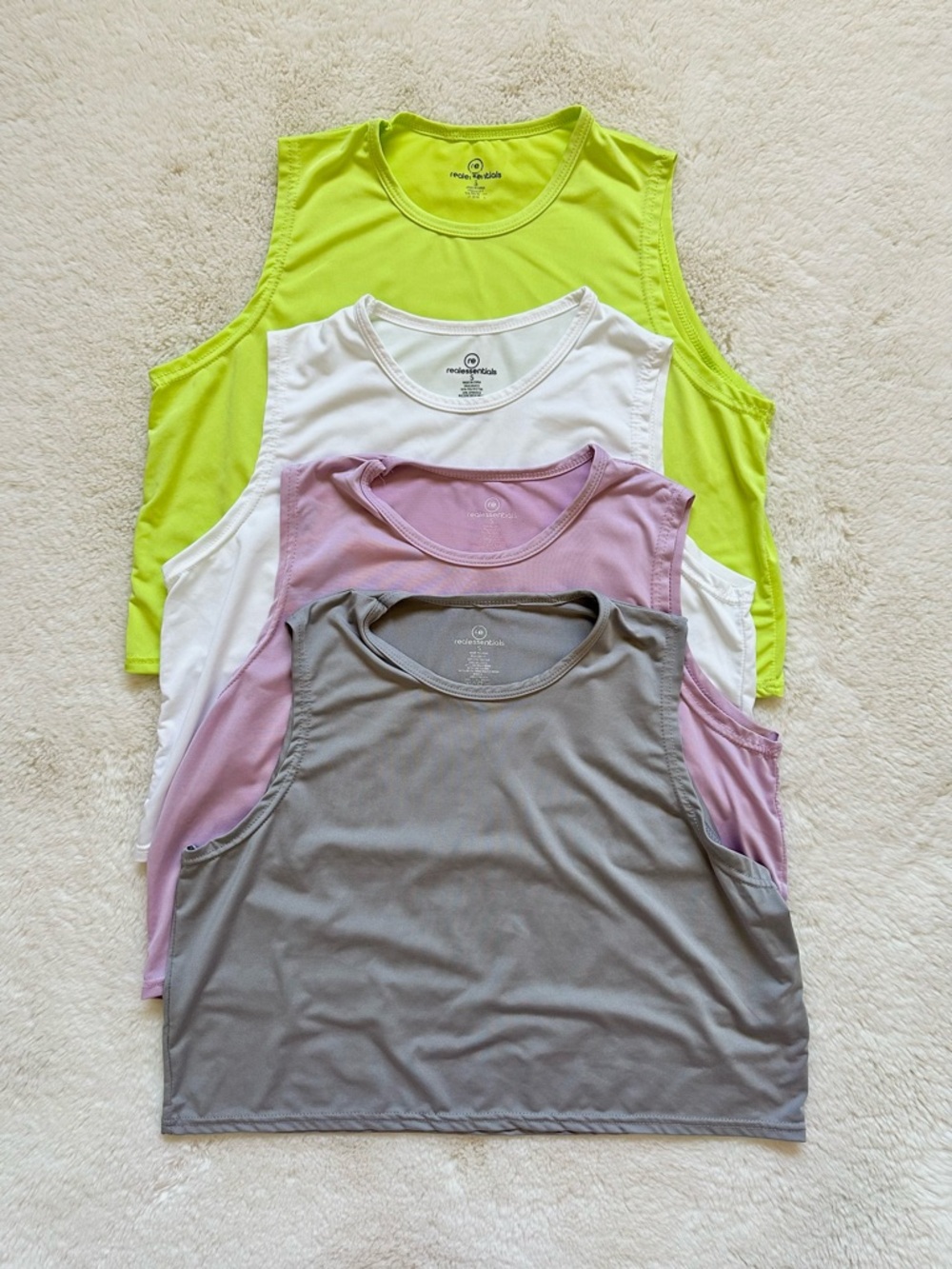 4-Pack Women’s Sleeveless Crop Tank Tops - Real Essentials